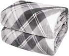 Throw Sherpa Flannel Fleece Blanket Soft Reversible Plush Fabric 50  60 Dark Gray