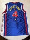 Vtg Y2k Harlem Globetrotters 4 Flight Time Large Basketball Jersey Blue Shirt