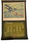 Aerial Combat Ww1 Vintage Prints   Calendar 1947 Charles Hubbell Artist 12 Pages