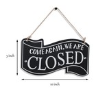 Open And Closed Sign For Business Door Reversible Double Sided Wood Sign   Ha   