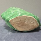 Vintage Mid Century Green Ceramic Nautilus Shell Planter Vase Usa Pottery Mcm