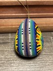 Huichol Beaded Egg Ornament Handmade Mexico Folk Art Easter Christmas Hanging