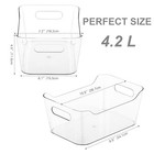 Tiawudi Pack Plastic Storage Bins  Multi-use Organizer Bins  Pantry 12