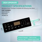 Membrane Switch Touchpad Samsung Range Oven Nx58f5300ss Nx58f5500sb Nx58f5500ss