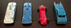 Lot Of Four  4  Vintage 1950s Midgetoy Diecast Toy Model Cars  hard To Find 