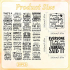 20 Sheets Sarcastic Quotes Iron On Transfers For T-shirts  Funny Dtf Transfers R