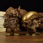 Predator   Alien Brass Mini Figure Statue Office Desk Craft Ornament Decor Gift