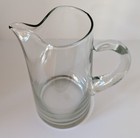 Vtg Cocktail Glass Pitcher W Stirrer Handblown