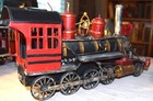 Railroad Steam Locomotive 2-8-0 Recycled Metal And Scrap Nuts   Bolts  large 