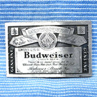 Budweiser Beer 12 Oz Label Promo Belt Buckle Vtg 70s Napoleon Empereur    cpa564