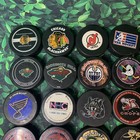 Used Hockey Puck Lot Of 39 Duplicates Souvenirs  Game Pucks   