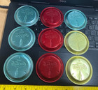 9 Vintage 1960s Coca Cola Anodized Aluminum 3  Coasters Usa