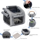 Dog Bike Basket  Expandable Soft-sided Pet Carrier Backpack With 4 Open Doors  4