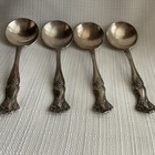 Set Of  4 1847 Rogers Bros Silverplate Xs Triple Soup Spoons     Grape Pattern