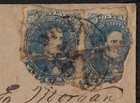 Us Confederate States Cover 1862  Orange Va  august10  Cds W  Pair   4  10k985