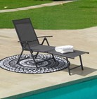 Nuu Garden Foldable Outdoor Chaise Lounge Chair Adjustable Patio Recliner Black