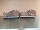 Vintage  Solid Wood Wall Bracket Corbel Pair Architectural Salvage Architectural
