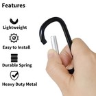 Leather Black Stroller Hooks 2 Pack Clips Straps For Diaper Bags Grocery