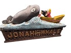 Cast Iron  jonah And The Whale  Mechanical Bank Vintage Tested Works