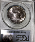1958 Franklin Silver Half Dollar Pcgs Certified Ms65-beautifully Toned 