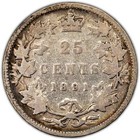 Canada 1891 25 Cents Quarter Silver Coin - G-4