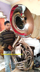 Sousaphone  25 bell  Size Made Of Pure Brass In Chrome  Color   Cases  free Ship