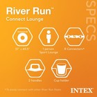 Intex River Run Connect Vinyl Lounge Inflatable Floating Water Tubes  4 Pack 