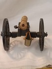 Antique Cast Iron Metal Brass War Cannon Original Model Old Vintage Rare