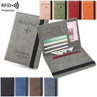 Slim Leather Travel Passport Wallet Holder Rfid Blocking Id Card Case Cover Gift