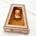Franciscan Desert Rose Porcelain Thimble   Original Box Usa Vintage Hand Painted