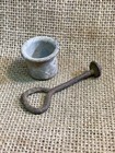 Dug Civil War Canteen Pewter Spout With Iron Cork Plug Found At New Hope Ga 
