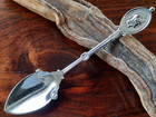 Sterling Silver Wendt Medallion Ice Cream Or Fruit Spoon Stippled Bowl