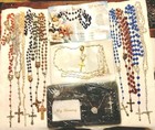 Vintage To New Religious Lot Of Rosaries 13 Catholic Rosary Beads 