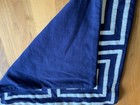 Williams Sonoma Navy And Off White Greek Key Pillow Cover Nwt 20 X 20