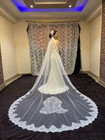 Bridal Bespoke Veil Marry Embroidery Mantilla Lace