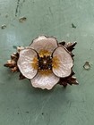 Hroar Prydz Flower Brooch Sterling Silver Enamel Norway Norwegian
