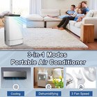 3-in-1 13 000btu Portable Air Conditioner For 800 Nsq ft  Remote Control