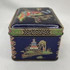 Daher Tin Made In England Asian Theme Vintage 1950s 1960s Hinged Lid