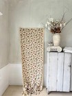 5 8yds Unused 1930s French Yardage Floral Fabric Blue Pink Cotton Vintage Unuse