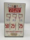 Vtg Us Postage Stamp Dispenser Machine Wall Countertop Box 25 50 Cents W  Key