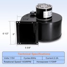 Replacement Dayton 1tdt2 Blower For Pellet Stoves wood Stoves furnaces fireplace