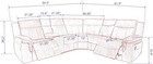 Zero Gravity Power Reclining Sectional Sofa Set  5 Seater Fabric Recliner Couch