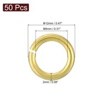 50pcs Open Jump Rings  12mm 0 47  Brass Jump Ring Connectors 2mm Thick O Rings