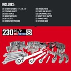 Craftsman 230-piece Standard  sae  Metric Combination Polished Chrome Cmmt45305