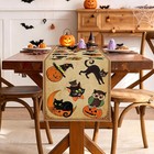 Vintage Halloween Table Runner Black Cat Spooky Party Decoration Retro Ghost New