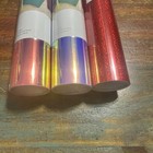 Cricut Holographic Vinyl Bundle Pink Blue Red Sparkle 12x48 3 Rolls New