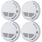 4 Pack General Smoke Alarm Detectors  Home Fire Safety Sensors W  Battery