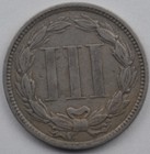 1871 3c Three Cent Nickel Ships Free 