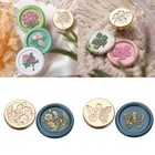 Flower Series Sealing Wax Stamp For Wedding Invitation Card Brass Wax Seal Stamp