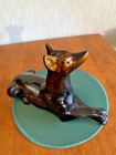Vintage Mcm Doberman Ceramic Figure Made In Brazil   Marked 4166
